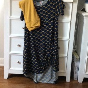 Lularoe Carly Dress, OS leggings and Irma